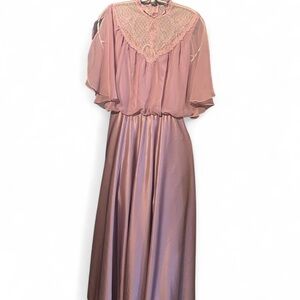 Vintage‎ Elegant Purple Lace Dress